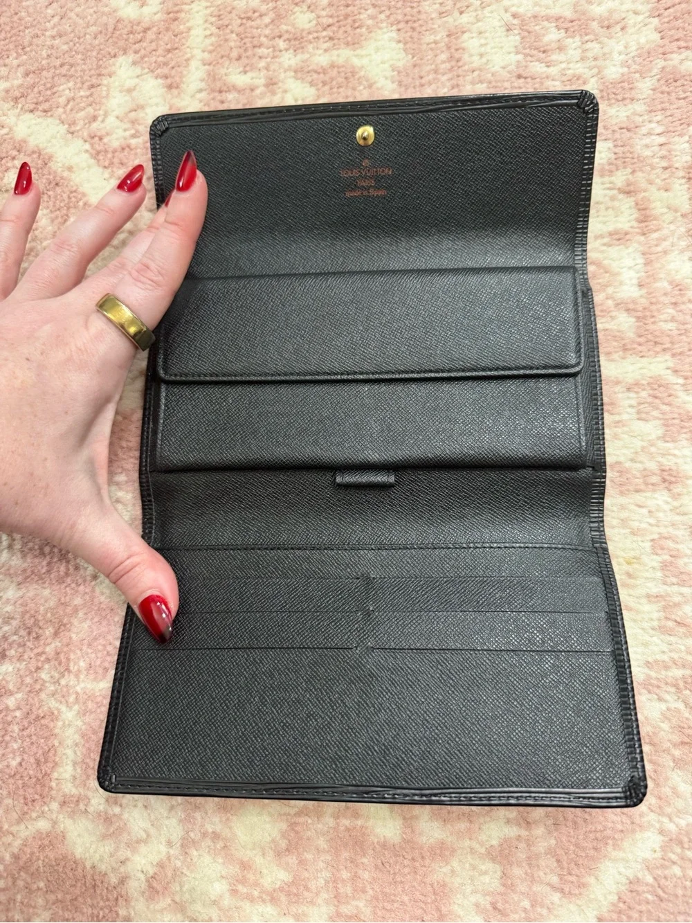 Louis Vuitton Black Epi Wallett